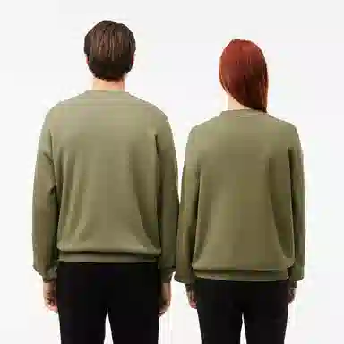Lacoste Classic Logo Crewneck Sweatshirt Khaki Green