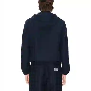 KENZO SS25 Cotton Jacquard Hoodie Jacket Blue Black