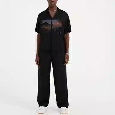 REPRESENT Scenic Letter Print Shirt Black