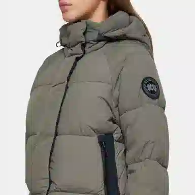 Canada Goose Logo Hoodie Jacket Women Gray