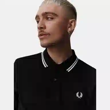 Fred Perry Long Sleeve Polo Black