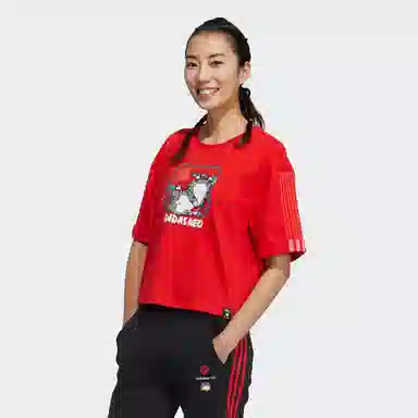 adidas neo CNY Dopamine T-shirt Red