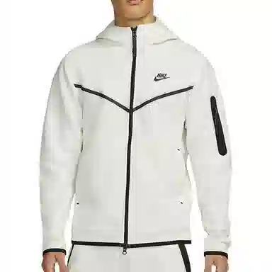 Nike Full Zip Logo Hoodie White