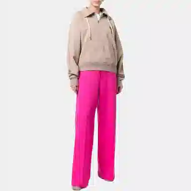 AMIPARIS SS22 Logo Zip Pullover Beige