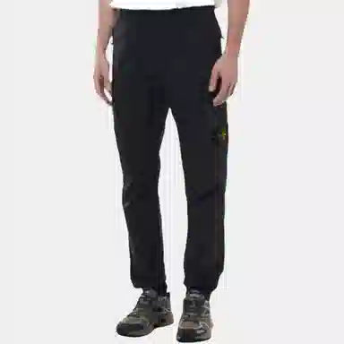 Stone Island SS22 Compass Patch Cargo Pants Carbon Black