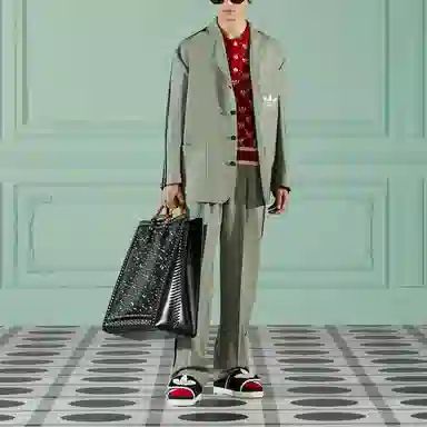 Gucci x adidas Originals FW22 Blazer Grey