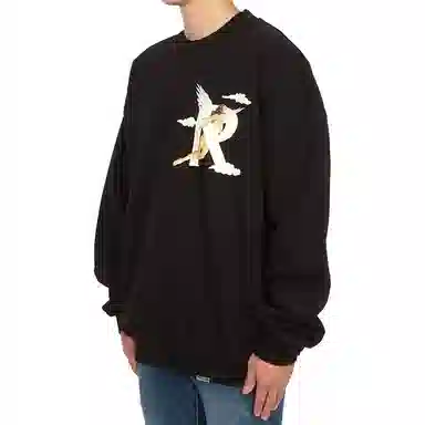 REPRESENT Angel Print Crewneck Sweatshirt Black
