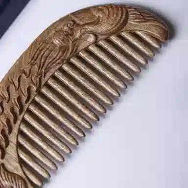 書卓 【如意凤凰】 婚嫁 古典优雅 传统手工 国风潮流 名贵木材 自带香气 原创设计 保真小叶桢楠 楠木 木梳发簪套装 男女同款情侣款