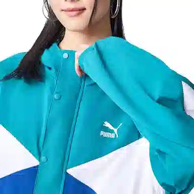 PUMA Logo Print Hoodie Jacket