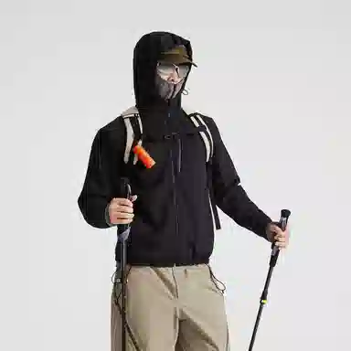 探路者 透湿防风户外运动登山徒步防泼水高弹舒适休闲软壳外套夹克 男款