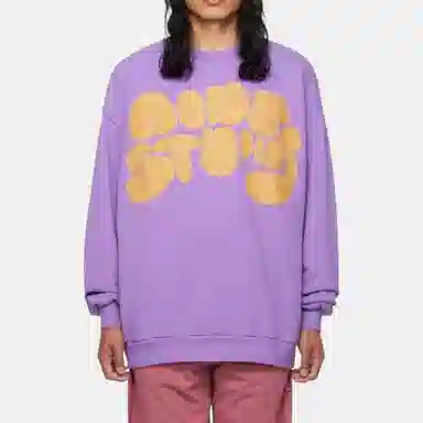 Acne Studios FW22 Logo Embroidered Crewneck Sweatshirt Purple