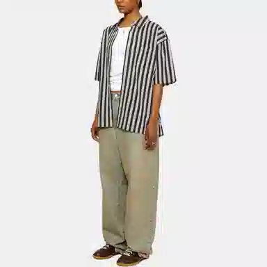 Stussy SS24 BOXY FLAT HEM SHIRT STRIPED