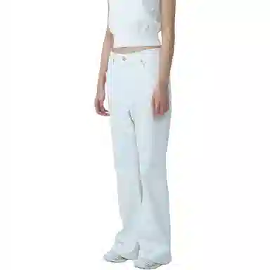 RestRecreation SS25 WIDE FLARE JEANS White