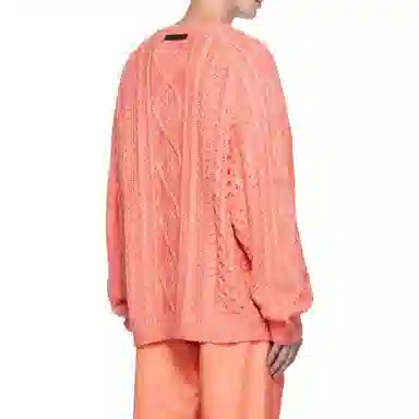 Fear of God Essentials FW22 Cable Knit coral