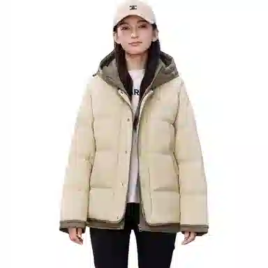 鸭鸭 纯色单排扣纯色保暖羽绒服 男款