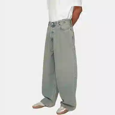 Acne Studios SS24 Loose Fit Mid Waist Jeans Blue