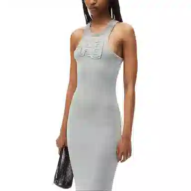 Alexander Wang FW24 Sleeveless Dress Light Grey