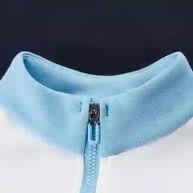 安踏 童装 字母拼接半开领套头卫衣 男童 纯雅蓝