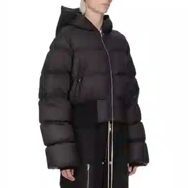 RICK OWENS RO Zip Hoodie Down Jacket Women