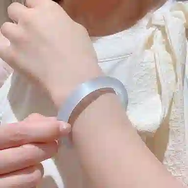 岁月静好 新中式国潮复古民族风白月光高级感小众叮当镯子轻奢气质美人镯招财纳福招桃花贵妃镯 猫眼石 玉石手镯 女款