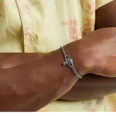 Vivienne Westwood Mini Bas Relief Chain Bracelet Gunmetal