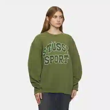 Stussy FW24 2 TONE COTTON MESH CREW logo