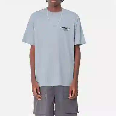 Carhartt WIP Loose Duck Print T-Shirt Sky Blue