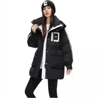鸭鸭 韩版时尚加厚连帽羽绒服 女款