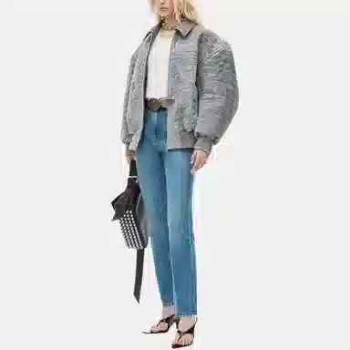 Alexander Wang Loose Straight High Waist Jeans Blue