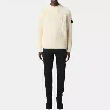 Stone Island Crew Neck Sweater Beige