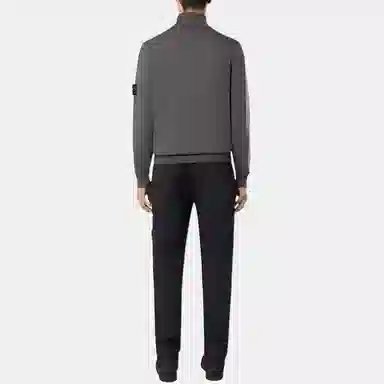 Stone Island Slim Logo Zip Pants Black