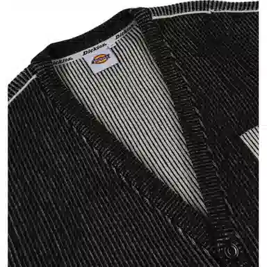 Dickies V-Neck Striped Cardigan Asphalt Black