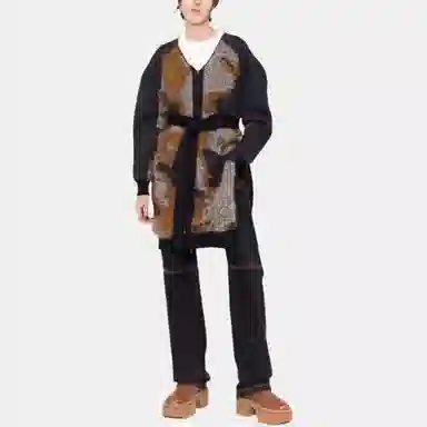 Y-3 FW21 Camo Knit Sweater Brown