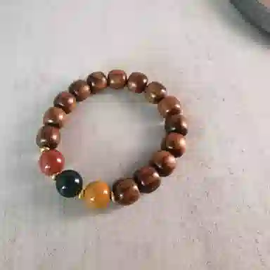 卓禹 多彩多福 黑花梨文玩珠串 新中式国潮佛珠手饰 花梨木 木作手串 男女同款情侣款