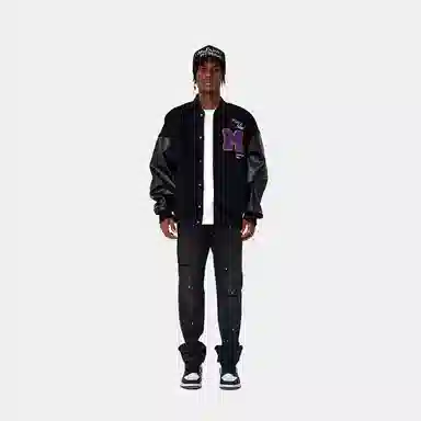 MR.ENJOYDA MONEY FW21 Baseball Jacket Black
