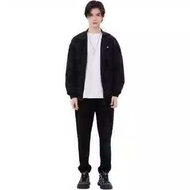 Boy London Letter Print Zip Jacket Black