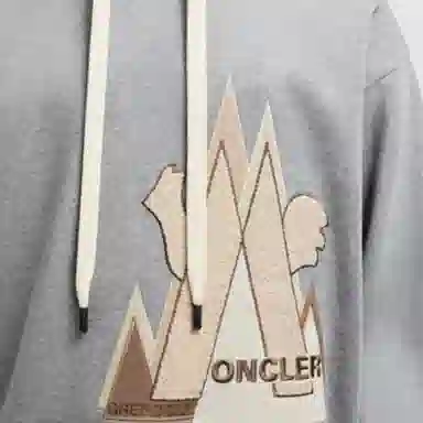 Moncler Logo Hoodie Gray