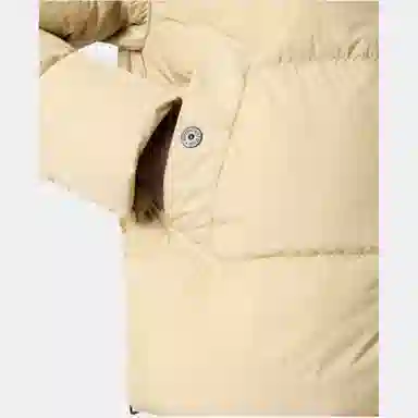 Stone Island Long Sleeve Zipper Pocket Down Jacket Desert