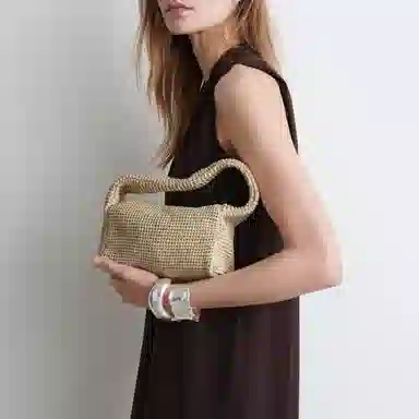 COS Mini Woven Tote Beige