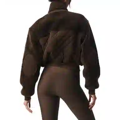 Alo Yoga Sherpa Edge Bomber Ivory