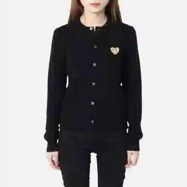 CDG Play Cardigan Black