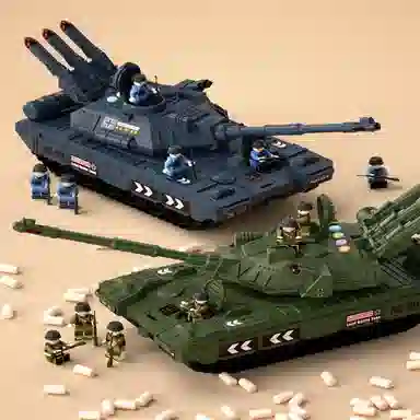 益米 大号玩具车 导弹合金小汽车模型 坦克军事战车