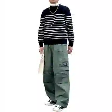 UNIQLO Striped Crew Neck Sweater