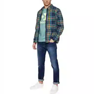 Converse Plaid Print Long Sleeve Shirt