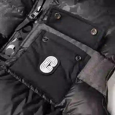 COACH Logo Down Vest Black