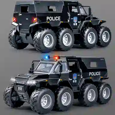乐乐鱼 特警合金越野车 成品模型