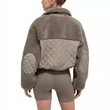 Alo Yoga Sherpa Edge Bomber Ivory