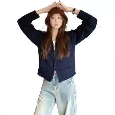 美洋 针织开衫绵羊毛混纺毛衣 女款