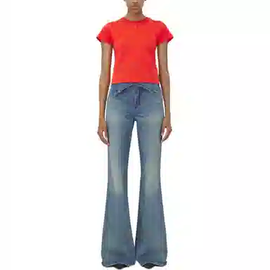 Alexander McQueen Reversible Skull Embroidered T-Shirt FW24 Coral