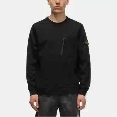 Stone Island SS23 Logo Crewneck Sweatshirt Black